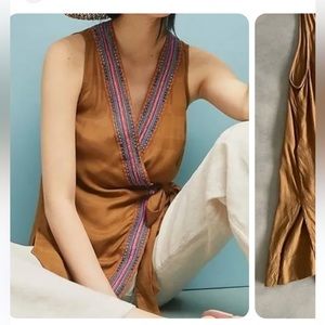 Maeve ANTHROPOLOGIE Liviana Wrap Top Sleeveless in size Small